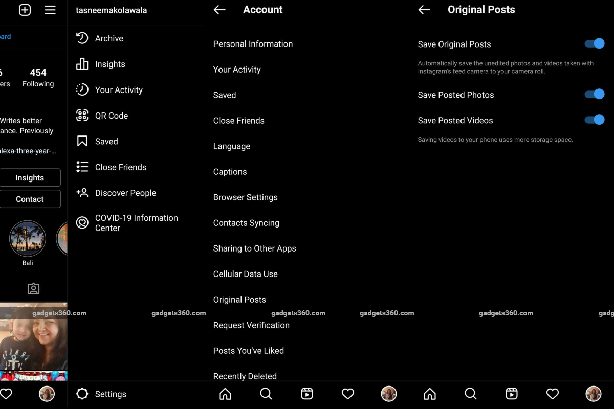 How To Save Instagram Photos In Gallery Ndtv Gadgets 360 However, you need to ask permission from the owner. how to save instagram photos in gallery