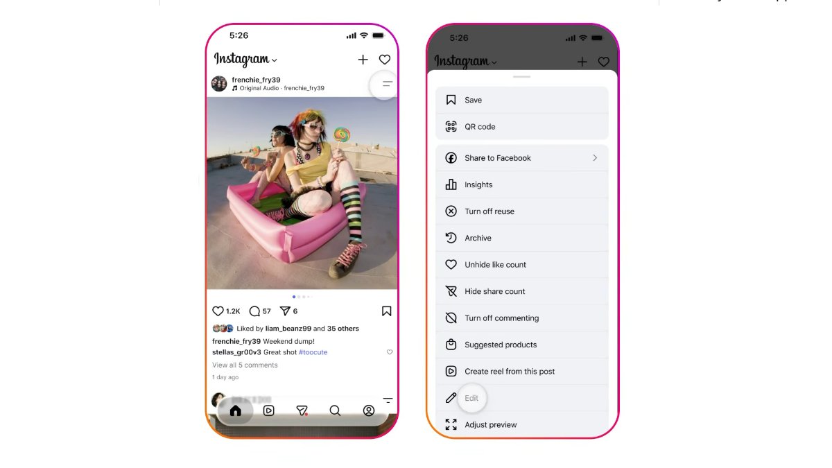 Instagram Now Lets Users Swap Music on Published Feed Posts and Carousels