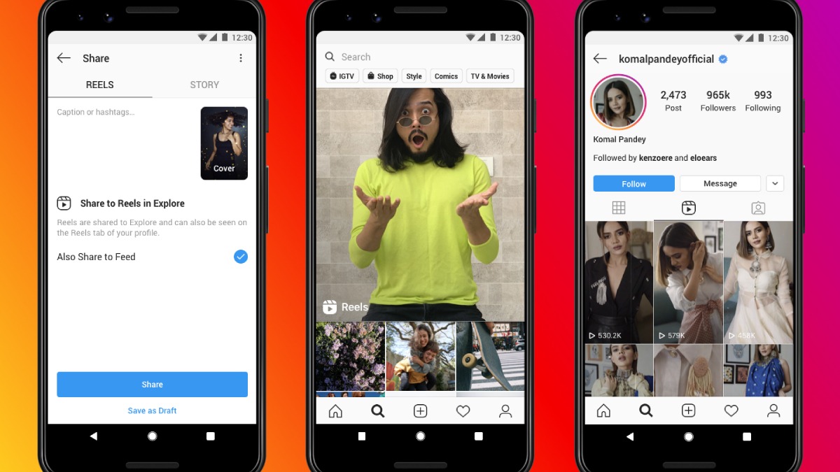 Instagram Reels Feature Officially Launched, Facebook's Short Form Video Answer to TikTok