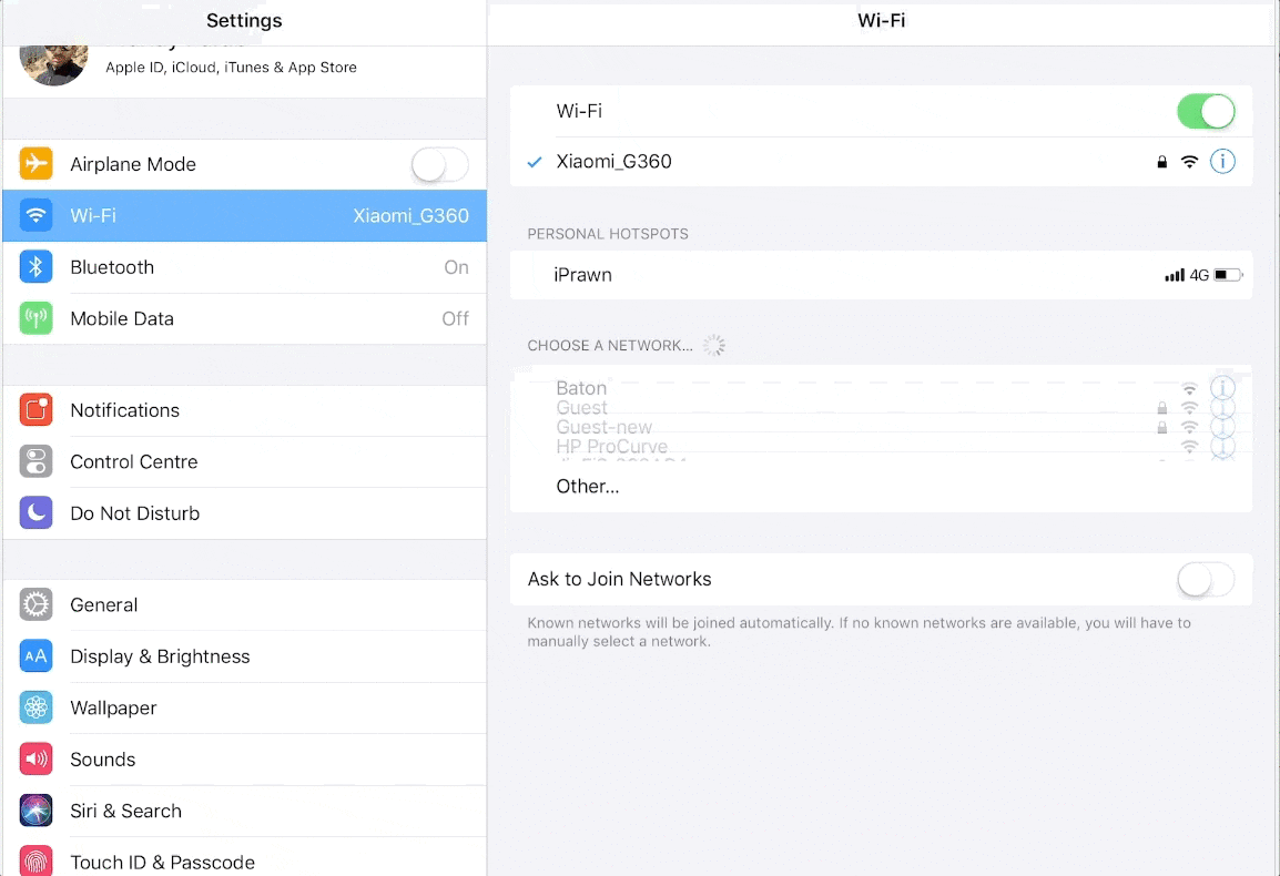 ios 11 ipad wifi auto join iOS 11