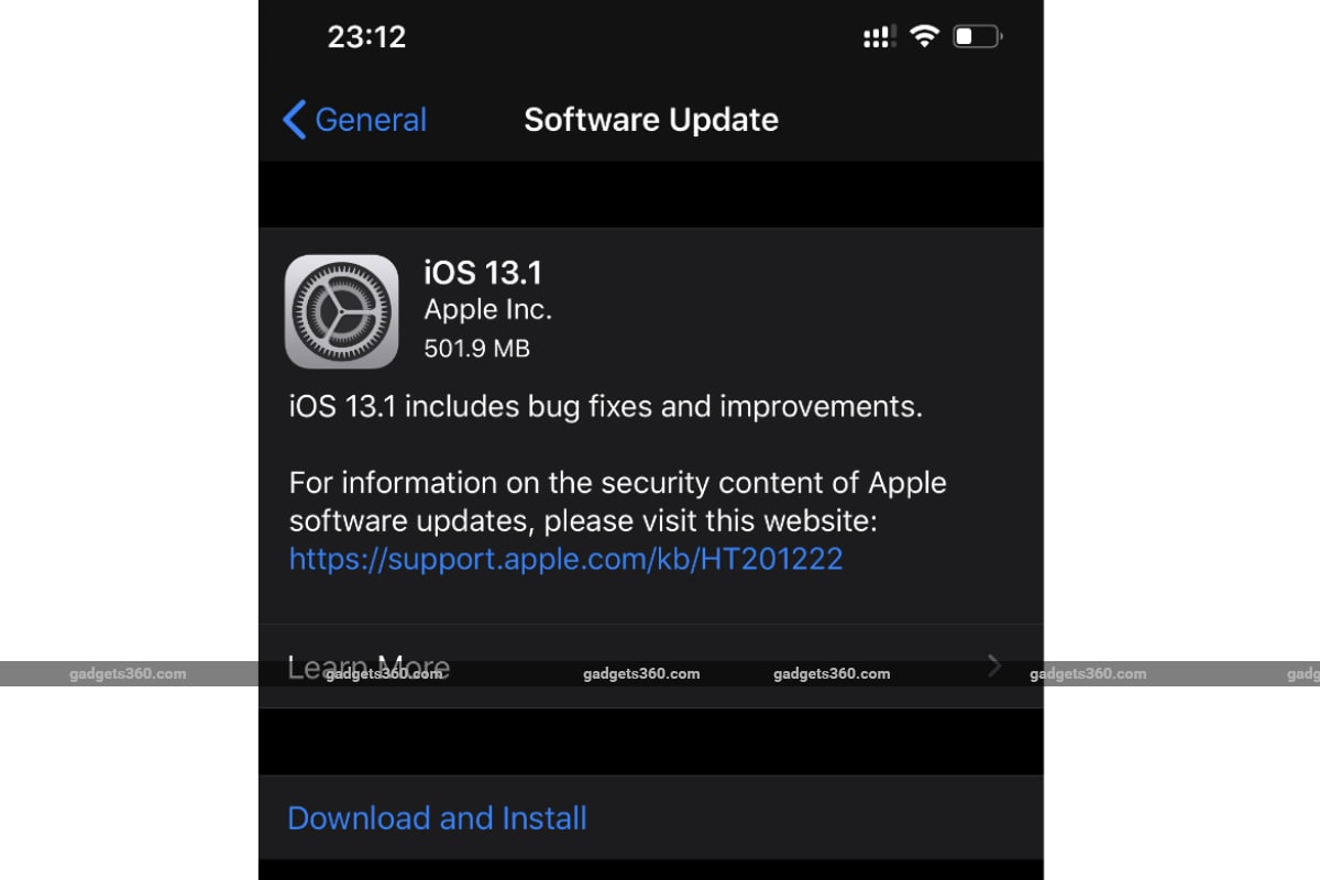 ios 13 1 update gadgets 360 iOS 13.1  Apple