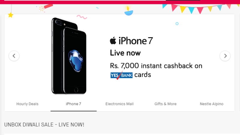 Snapdeal Sale Offers Include Rs. 7,000 Discount on iPhone 7 and More