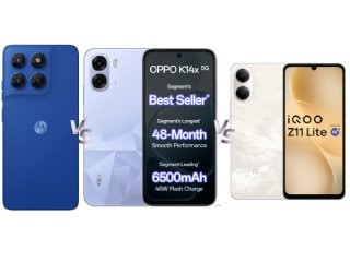 iQOO Z11 Lite 5G vs Moto G37 Power vs Oppo K14x 5G: Price in India, Specifications Compared