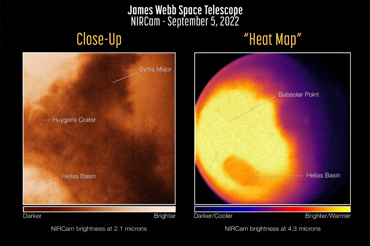 NASA's James Webb Space Telescope Captures Its First Images of Mars, Reveals Intriguing Details
