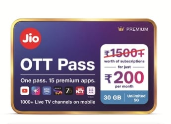 Jio OTT Pass Launched in India With Access to 12+ OTT Platforms, Live TV Channels and 30GB Data: Price, Benefits