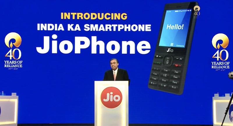 Jio Phone, Free With Rs. 1,500 Deposit, Unlimited 4G Data, Launched by Mukesh Ambani at Reliance AGM