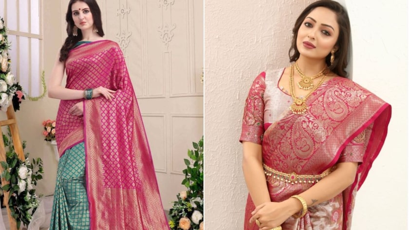 Myntra's Collection Of Kanjivaram Silk Sarees for Onam 2025 Myntra's Collection Of Kanjivaram Silk Sarees for Onam 2025