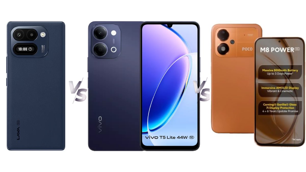 Lava Virat Curve vs Poco M8 Power vs Vivo T5 Lite: Price in India, Specifications and Features Compared