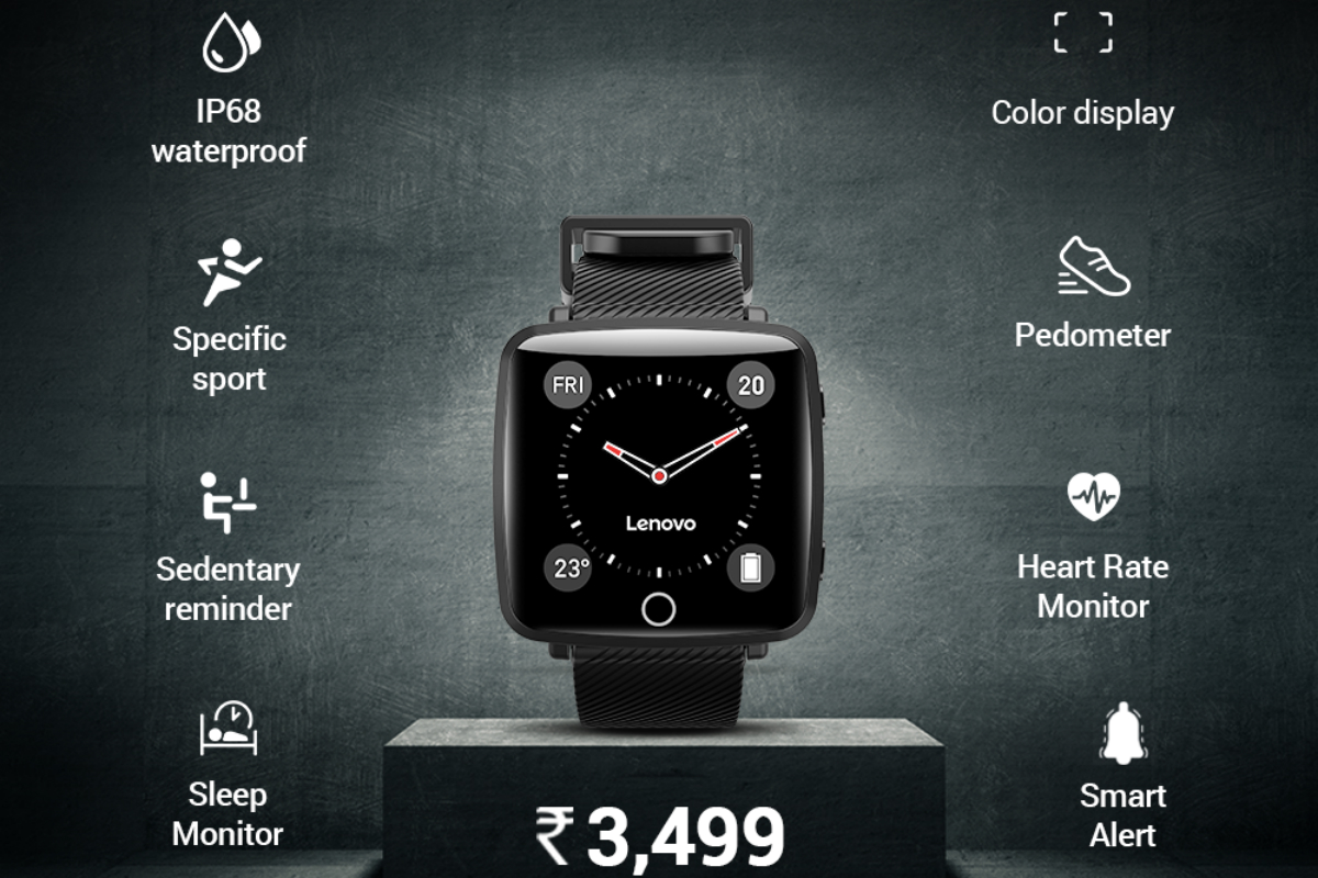 Lenovo Carme Smartwatch With Heart Rate Monitor, IPS Colour Display Launched in India at Rs. 3,499