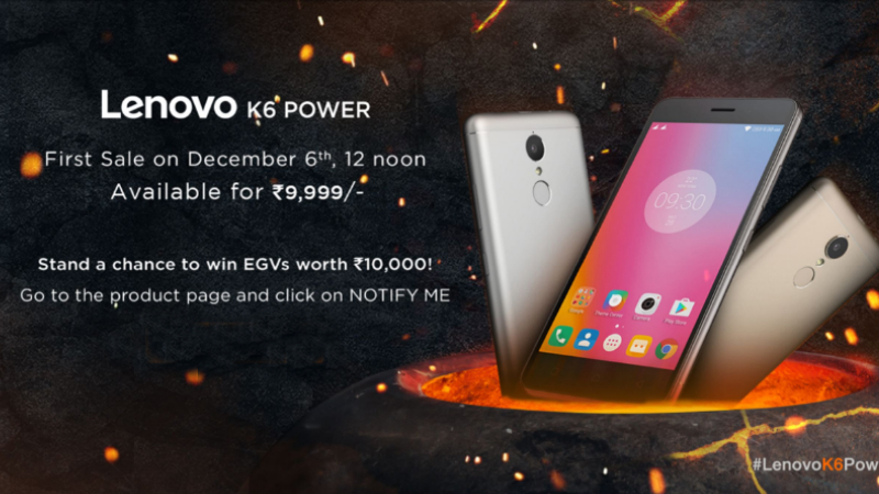Lenovo K6 Power Launch Day Offers Include Exchange Schemes and Discounts
