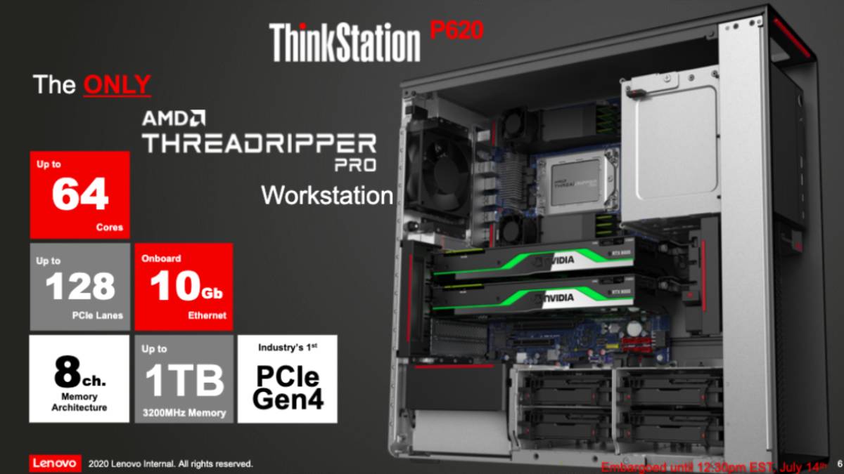 AMD Ryzen Threadripper Pro Workstation CPUs Announced WIth Up to 64 Cores, 128 PCIe 4.0 Lanes