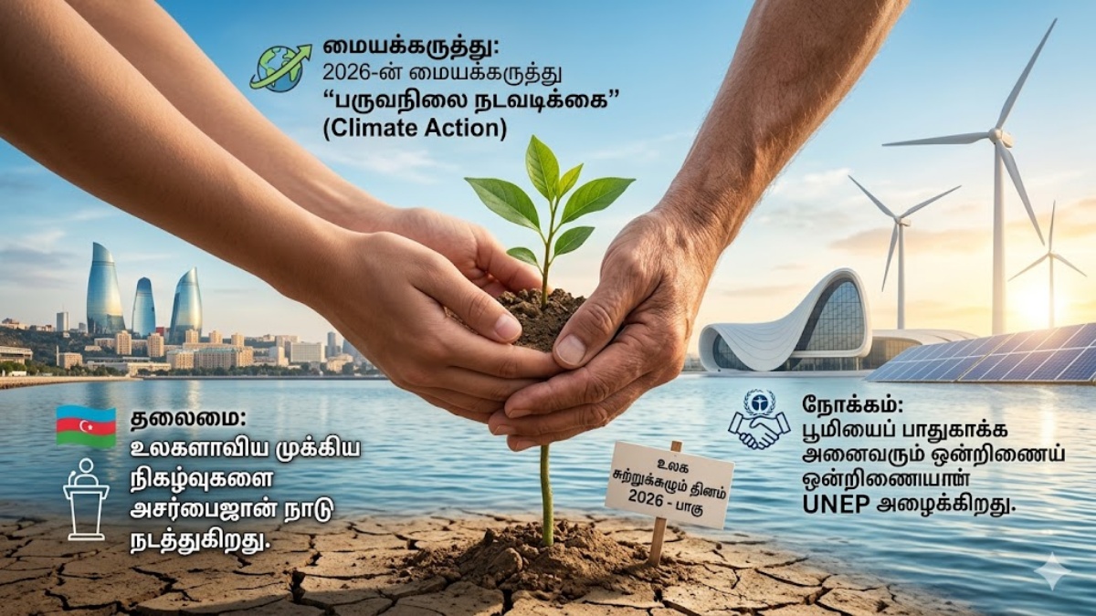 உலக சுற்றுச்சூழல் தினம் 2026: பருவநிலை மாற்றத்திற்கு எதிராகப் போராட அழைப்பு! மையக்கருத்து மற்றும் வரலாறு!