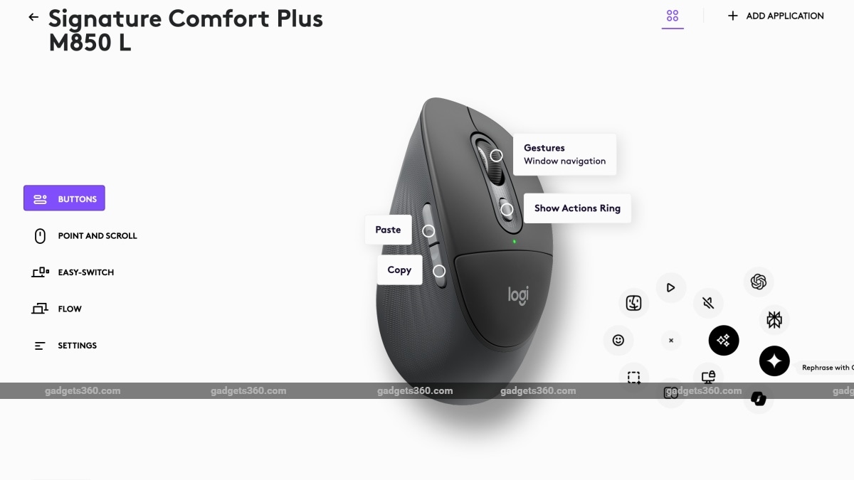 logitech signature comfort plus logi options actions ring gadgets 360 LogitechSignatureComfortPlus  Logitech