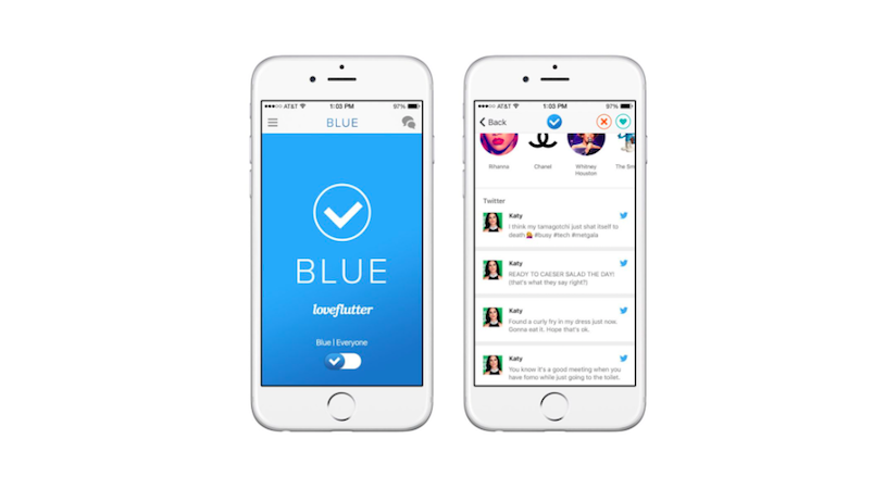 Loveflutter Blue Is a Dating App That's Exclusively for Verified Twitter Users