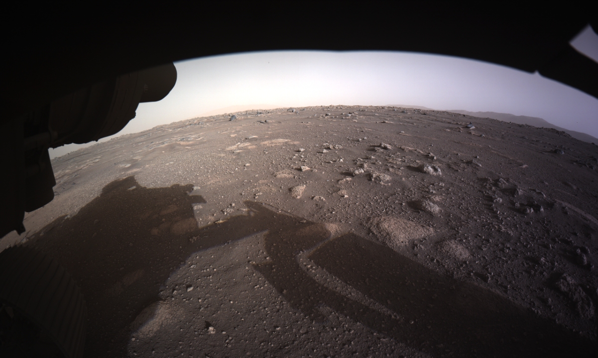 Mars Rover Perseverance Beams Back Selfie from Moment Before Landing