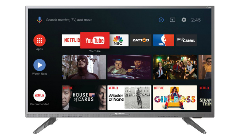 Micromax Canvas 3 Smart TVs With Android Nougat, Quad-Core Processors Launched in India