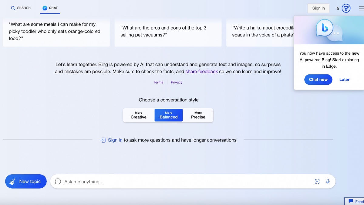 Microsoft Bing Chat, Bing Chat Enterprise Now Supported on Google Chrome for Desktop: All Details