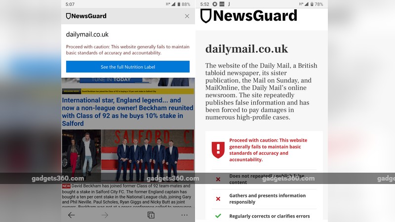 Microsoft Edge Gets NewsGuard Integration on Mobile to Curb Fake News