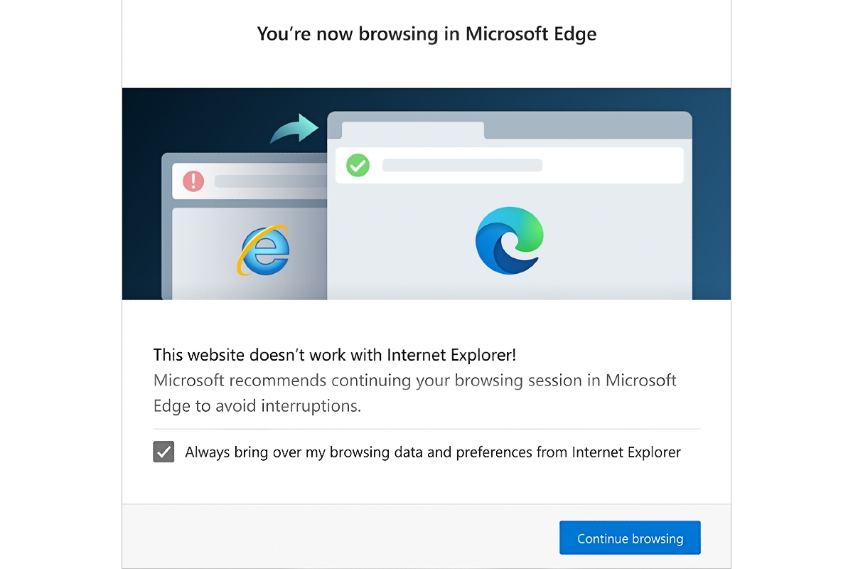 Microsoft to Redirect Internet Explorer Users to Edge for Incompatible Sites From Next Month