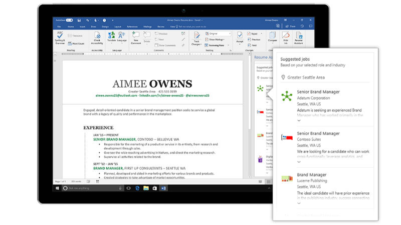 LinkedIn-Powered Resume Assistant for Office 365 Now Available to All