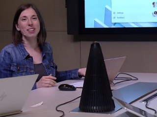 Microsoft Showcases Future of Meetings With AI Device Prototype for Identification, Transcription, and More