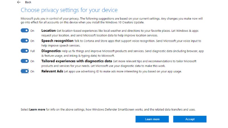 Microsoft Details What Data Windows 10 Gleans With Full, Basic Collection