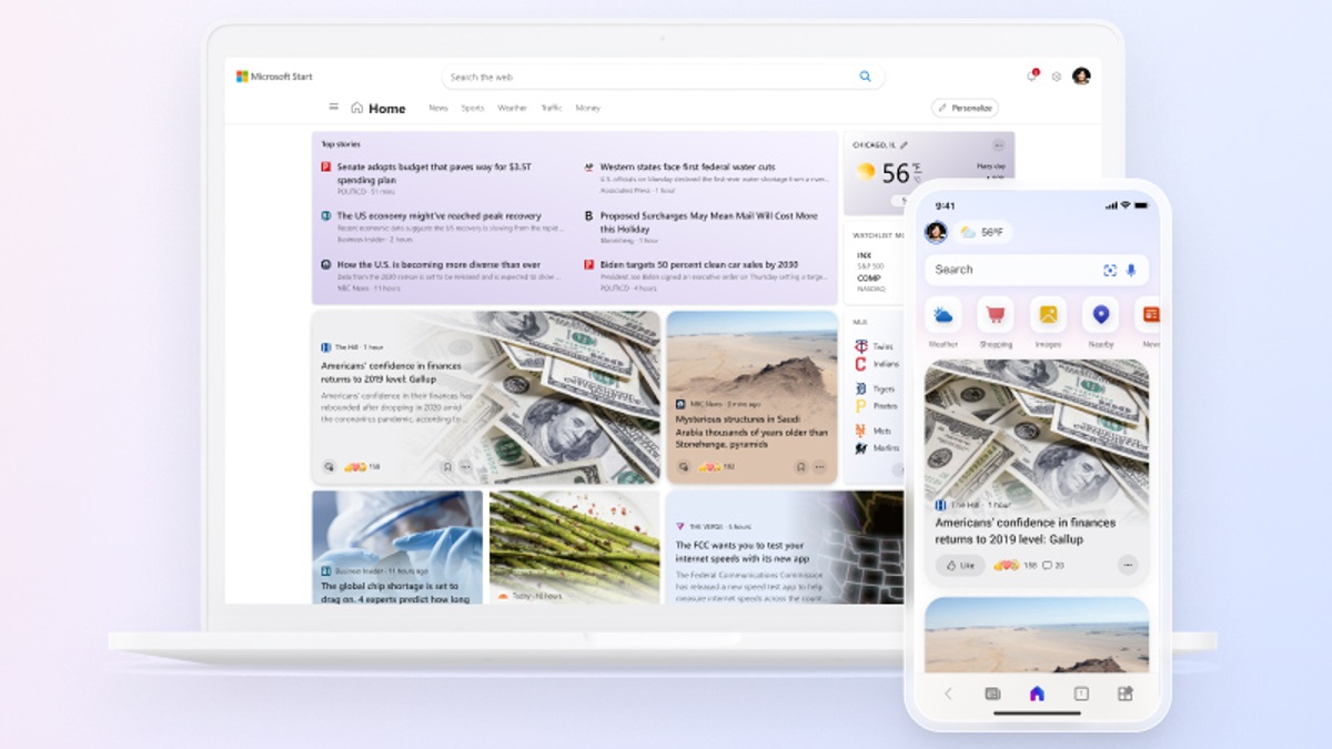 Microsoft Start Launched as a Personalised News Feed for Windows, Web, Mobile Users