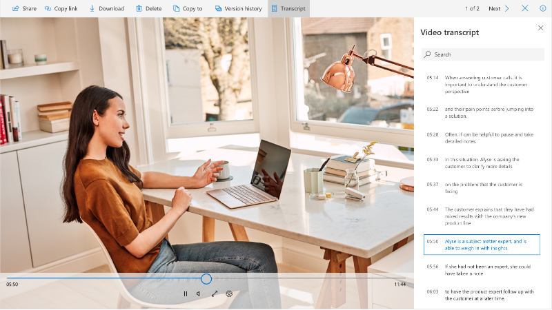 Microsoft OneDrive and SharePoint Get Video and Audio Transcription, Smart Image Search, and More