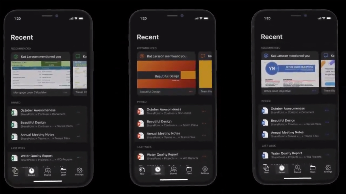 Microsoft Word, Excel, PowerPoint, OneNote Get Dark Mode on iPhone and iPad