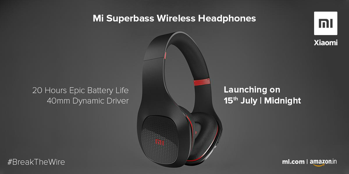 Xiaomi Mi Superbass Wireless Headphones to Launch in India on July 15, Mi Water TDS Tester to Be Up for Crowdfunding From July 23