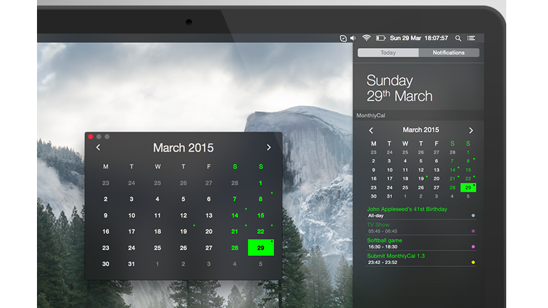 Monthlycal 1 5 5 – a colorful monthly calendar widget template