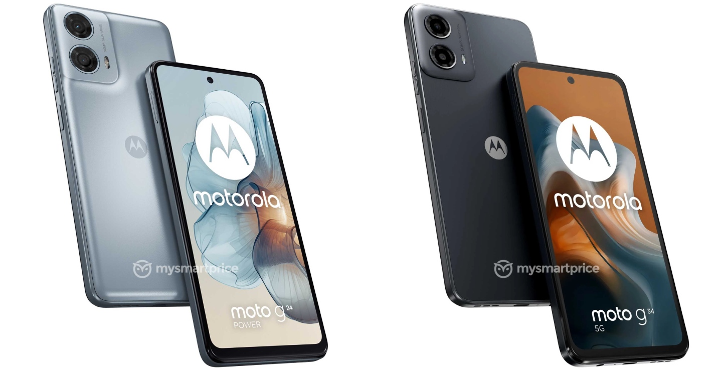 Moto G24 Power, Moto G34 Renders Surface Online; 50-Megapixel Camera Units, Hole-Punch Display Tipped