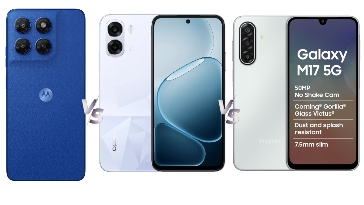 Moto G37 Power vs Oppo K14x vs Samsung Galaxy M17 5G: Price in India, Specifications Compared