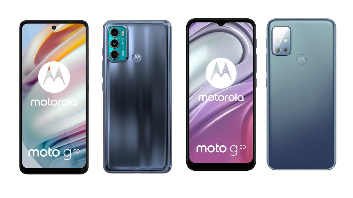 Moto G60 और Moto G20 के डिज़ाइन रेंडर और स्पेसिफिकेशन्स लीक, इन खूबियों से हो सकते हैं लैस