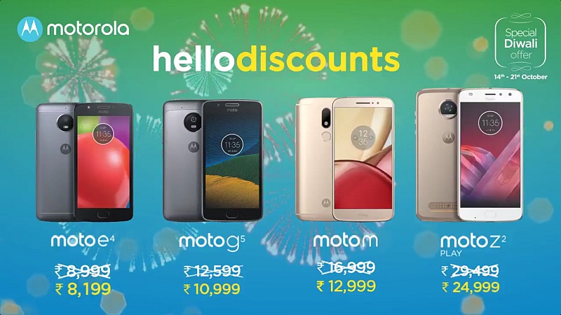 Moto E4, Moto G5, Moto M, Moto Z2 Play Get Limited Period Discounts, Offers in India