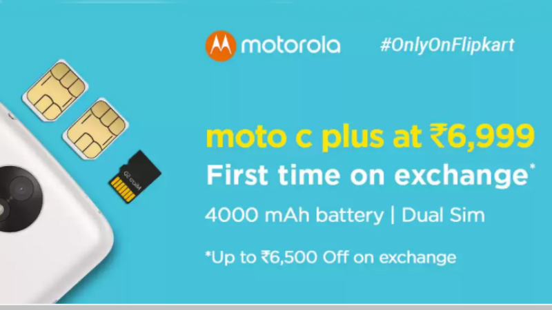 Moto C Plus Now Available for as Low as Rs. 499 With Flipkart Exchange Offer
