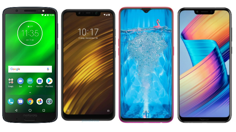 Moto G6 Plus vs Poco F1 vs Oppo F9 Pro vs Honor Play: Price in India, Specifications Compared