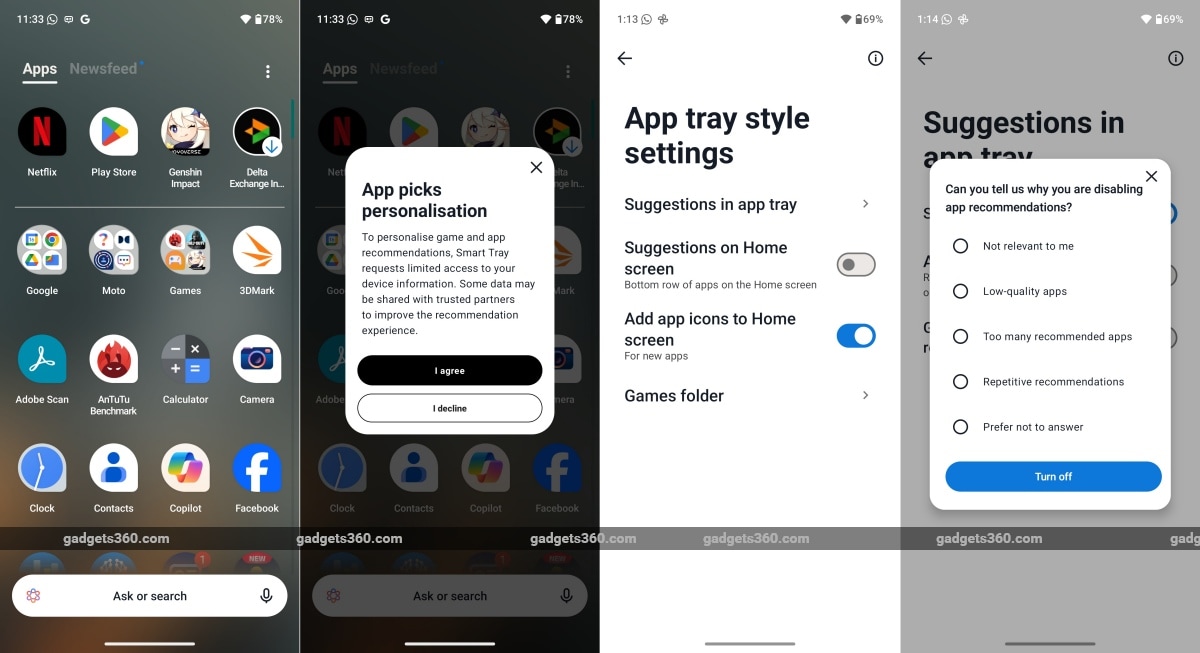 motorola edge 70 fusion software app picks gadgets 360 MotorolaEdge70Fusion  Motorola