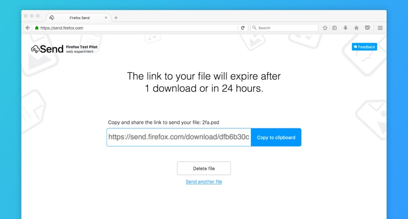 Firefox Gets 'Send' Self-Destructing File Sharing Feature via Test Pilot, and More