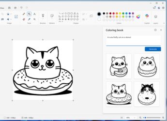 Microsoft Paint Now Lets You Generate Colouring Books Using AI