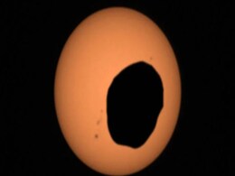 NASA's Perseverance Rover Observes Googly Eye Eclipse on Mars NASA's Perseverance Rover Observes Googly Eye Eclipse on Mars