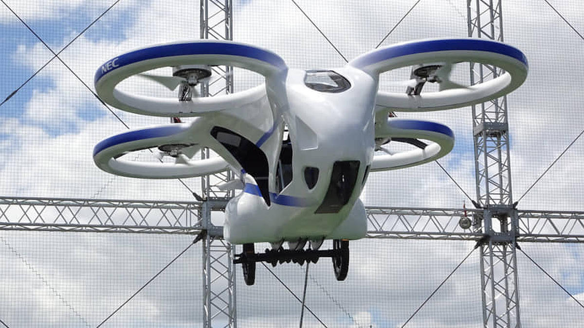 NEC Unveils Flying Car Prototype in Japan, Hovers 10 Feet Above Ground for a Minute in Public Test