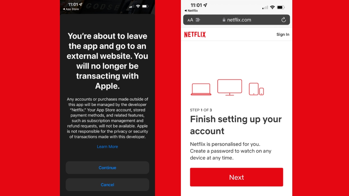 Netflix Gets an External Subscription Button on iOS, Bypassing Apple's App Store Cut