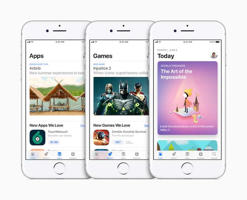 Apple Unveils App Store Redesign with Today, Apps, and Game Tabs at WWDC 2017