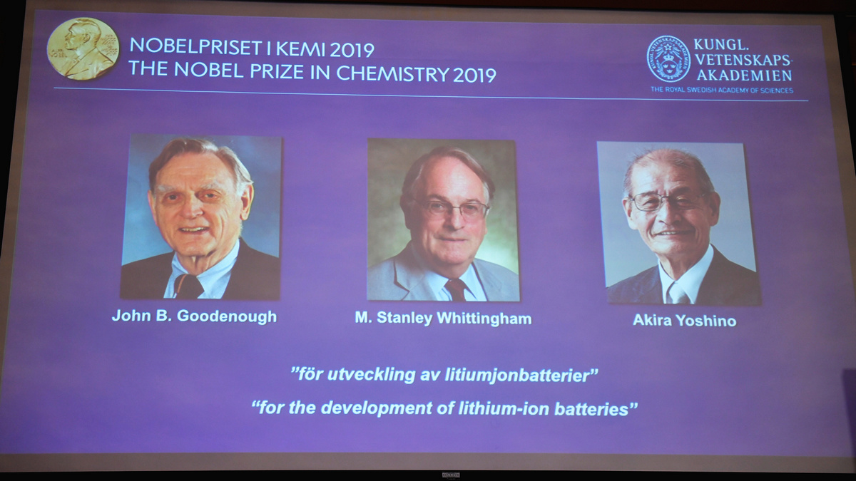 Nobel Prize in Chemistry Honours Breakthroughs in Lithium-Ion Batteries