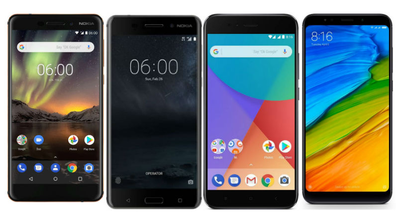 Nokia 6 (2018) vs Redmi Note 5 vs Nokia 6 vs Xiaomi Mi A1: Price, Specifications, Features Compared