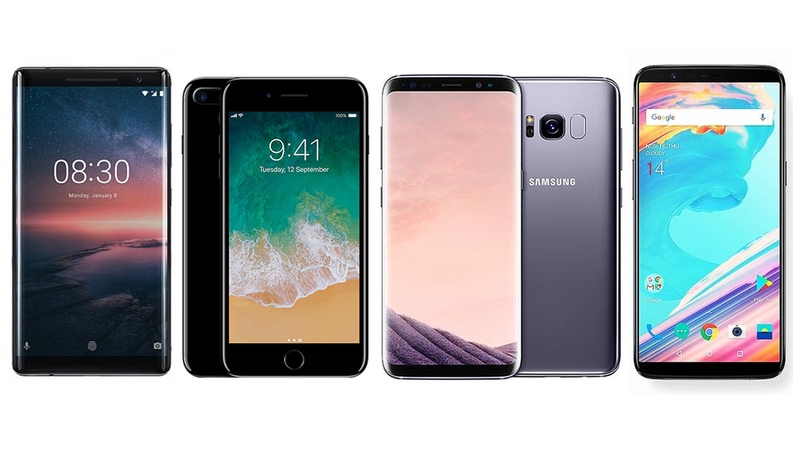 Nokia 8 Sirocco vs iPhone 7 Plus vs Samsung Galaxy S8 vs OnePlus 5T: Price in India, Specifications, Features Compared