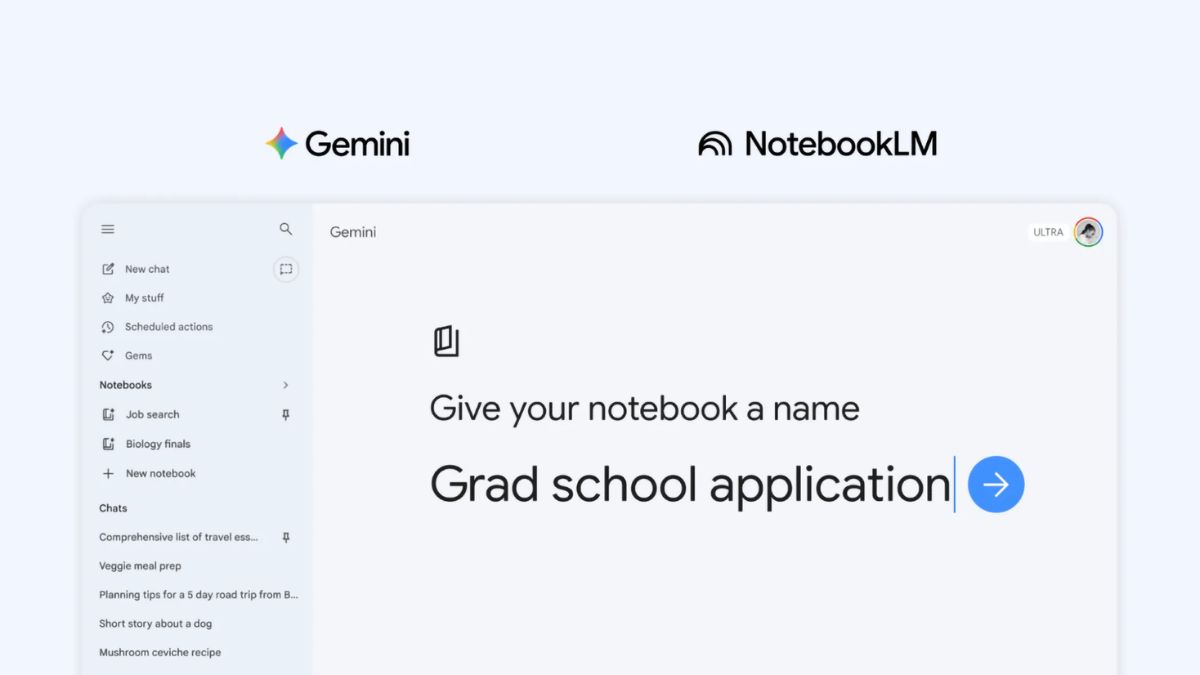 Google Introduces Notebooks in Gemini to Organise Chats, Files and AI Workflows