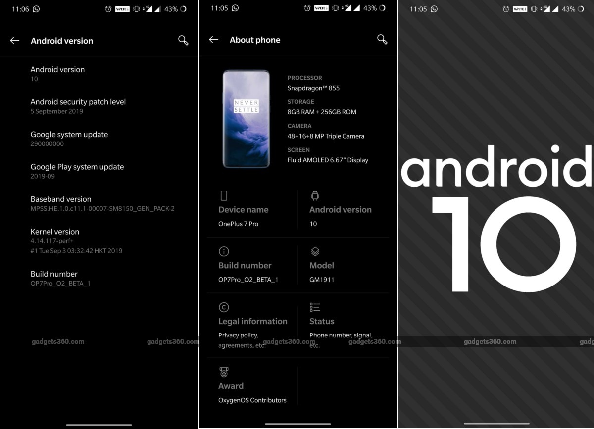 oneplus7 oxygenos open beta android10 body screenshots OnePlus 7