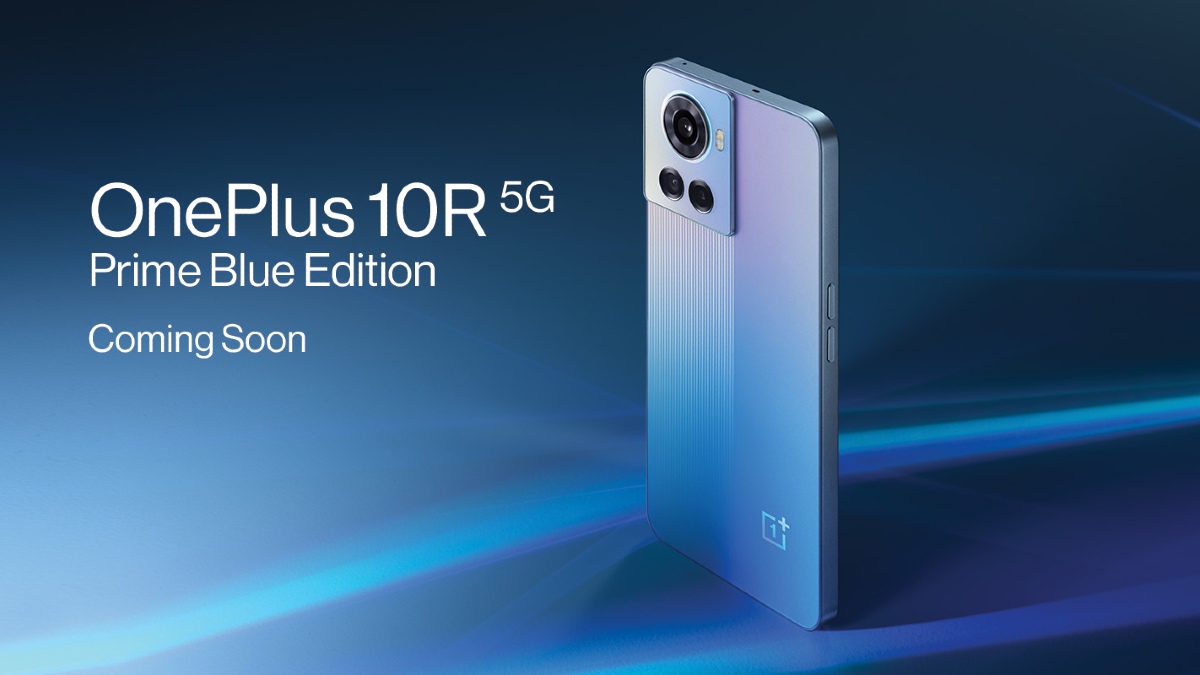 OnePlus 10R 5G Prime Blue Colour Teased in India, May Launch During Amazon Great Indian Festival Sale 2022